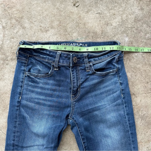 AE AMERICAN EAGLE SKINNY SUPER STRETCH WOMENS JEGGING JEANS SIZE 4 REGULAR - Picture 6 of 8